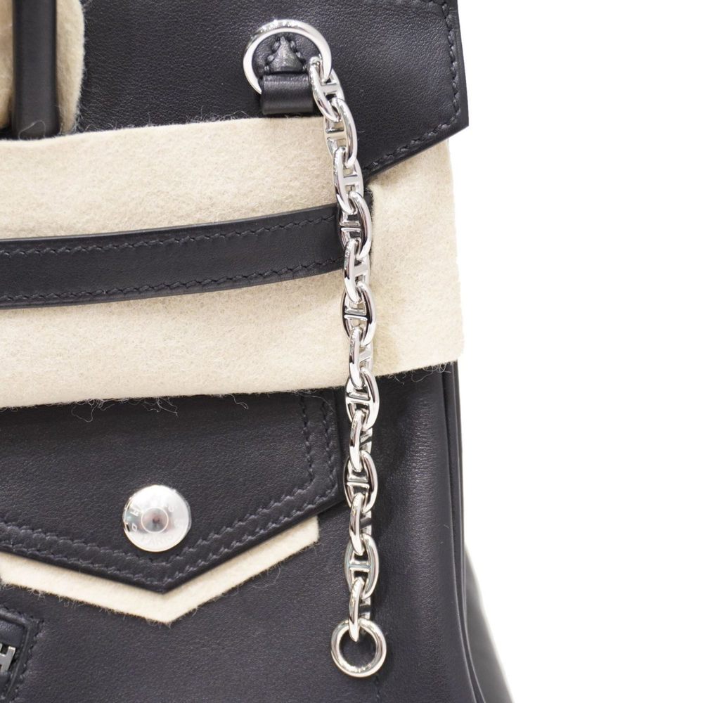 HERMES Hermes Birkin 25 Lock Handbag Black Silver Hardware Eva Color B Engrav... - Picture 16 of 16